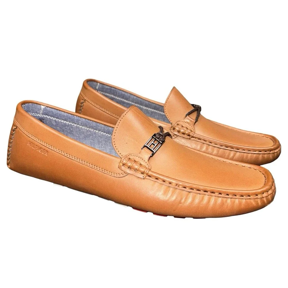 Tommy Hilfiger Size 8 M Loafer Shoes Delsher Driving Brown Soft Moccasin New